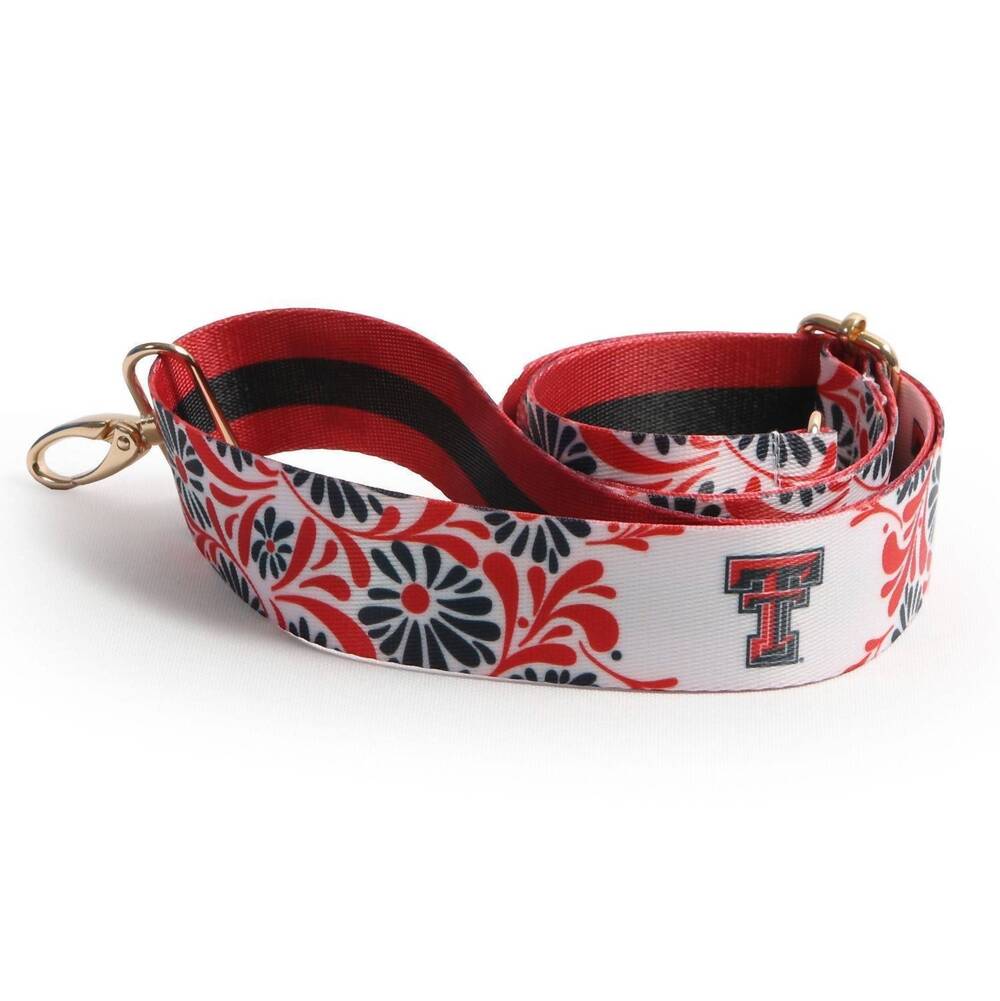 NEW DESDEN women's texas tech floral purse strap in red